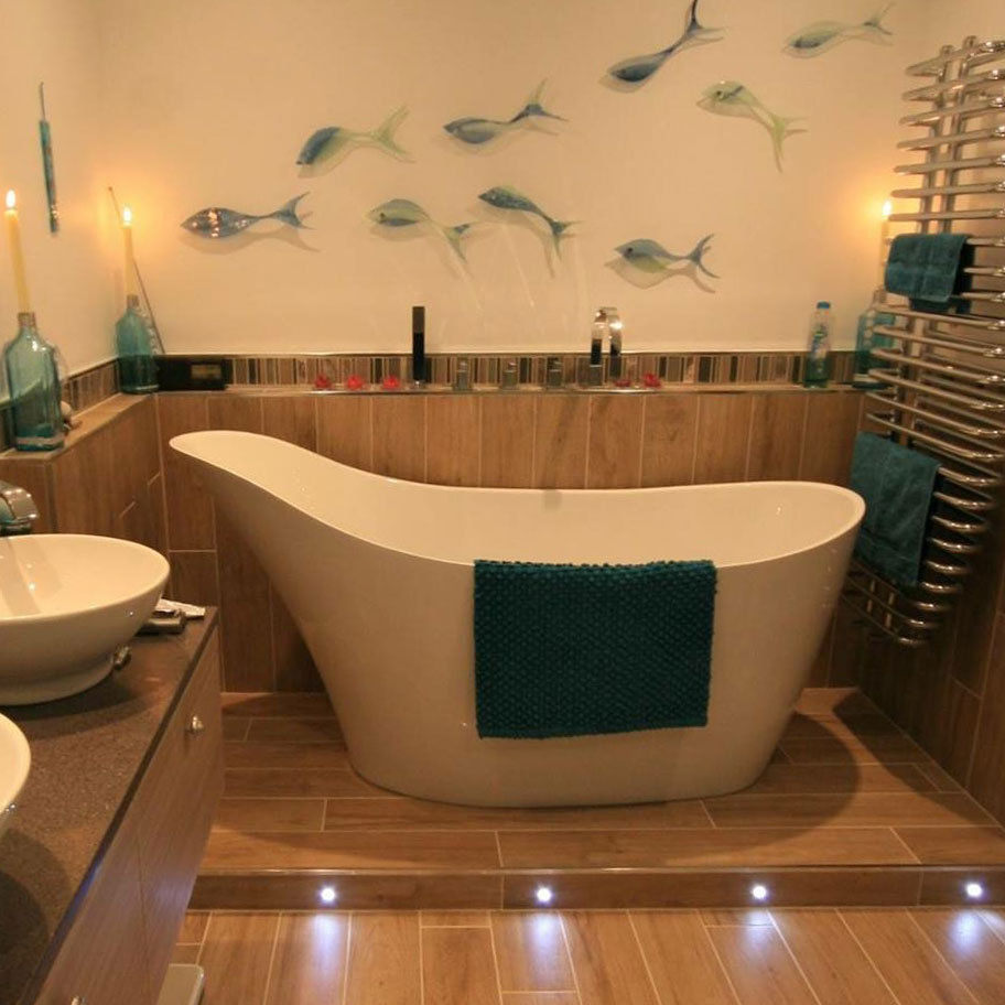 bath twin sinks lighting