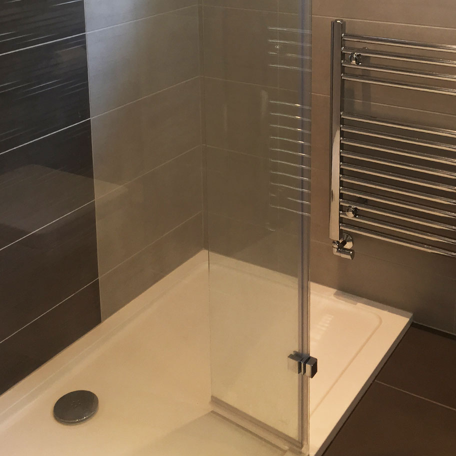 walk in shower tiles radiator