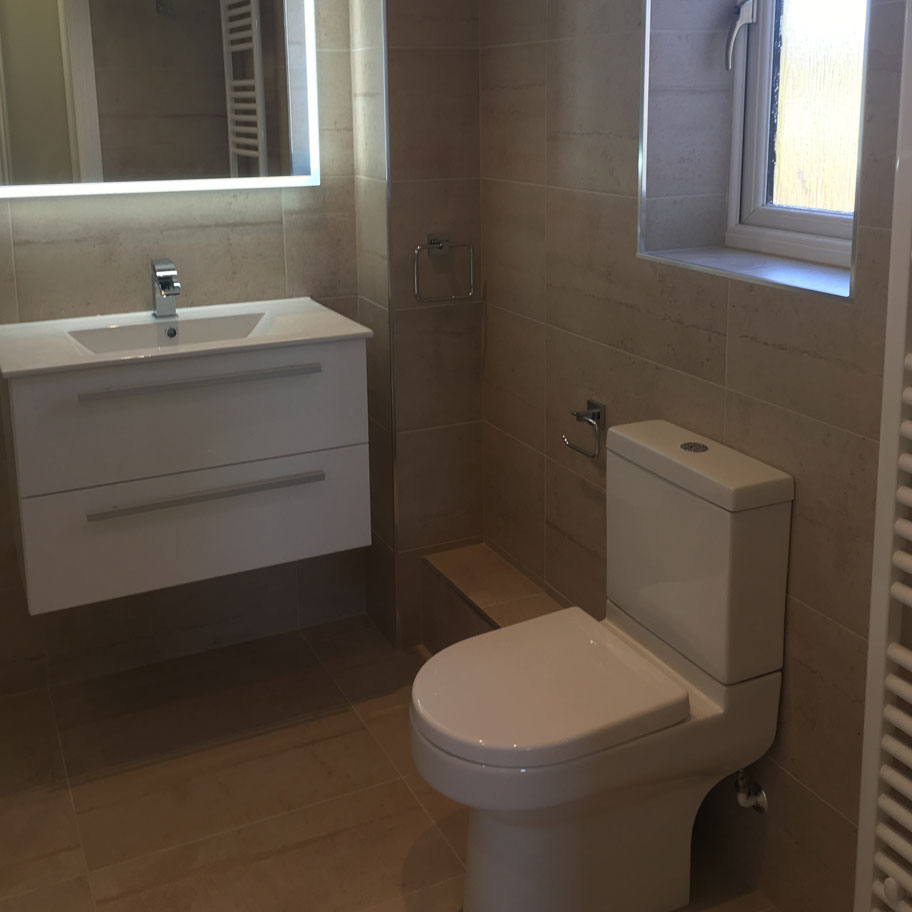 bathroom toilet sink tiles illuminated mirror