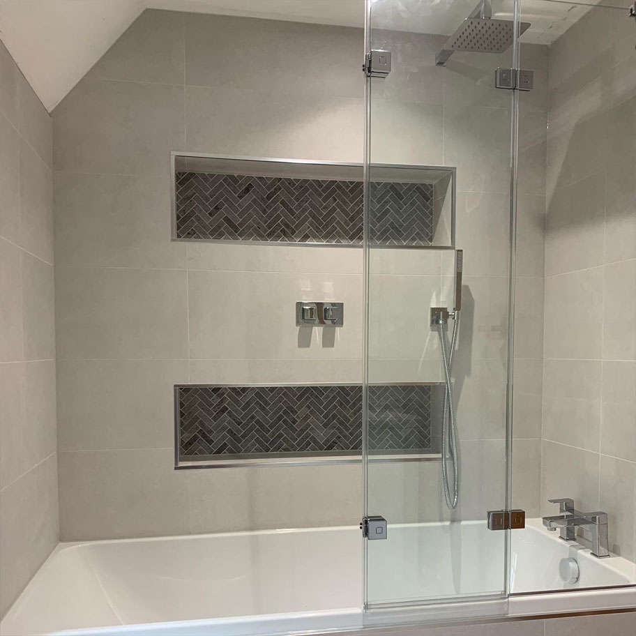 bath shower screen tiles